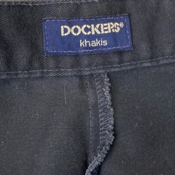 Dockers Mens Khakis 36x32 Black Pants 100% Cotton Casual Trousers Straight Leg - Picture 3 of 15